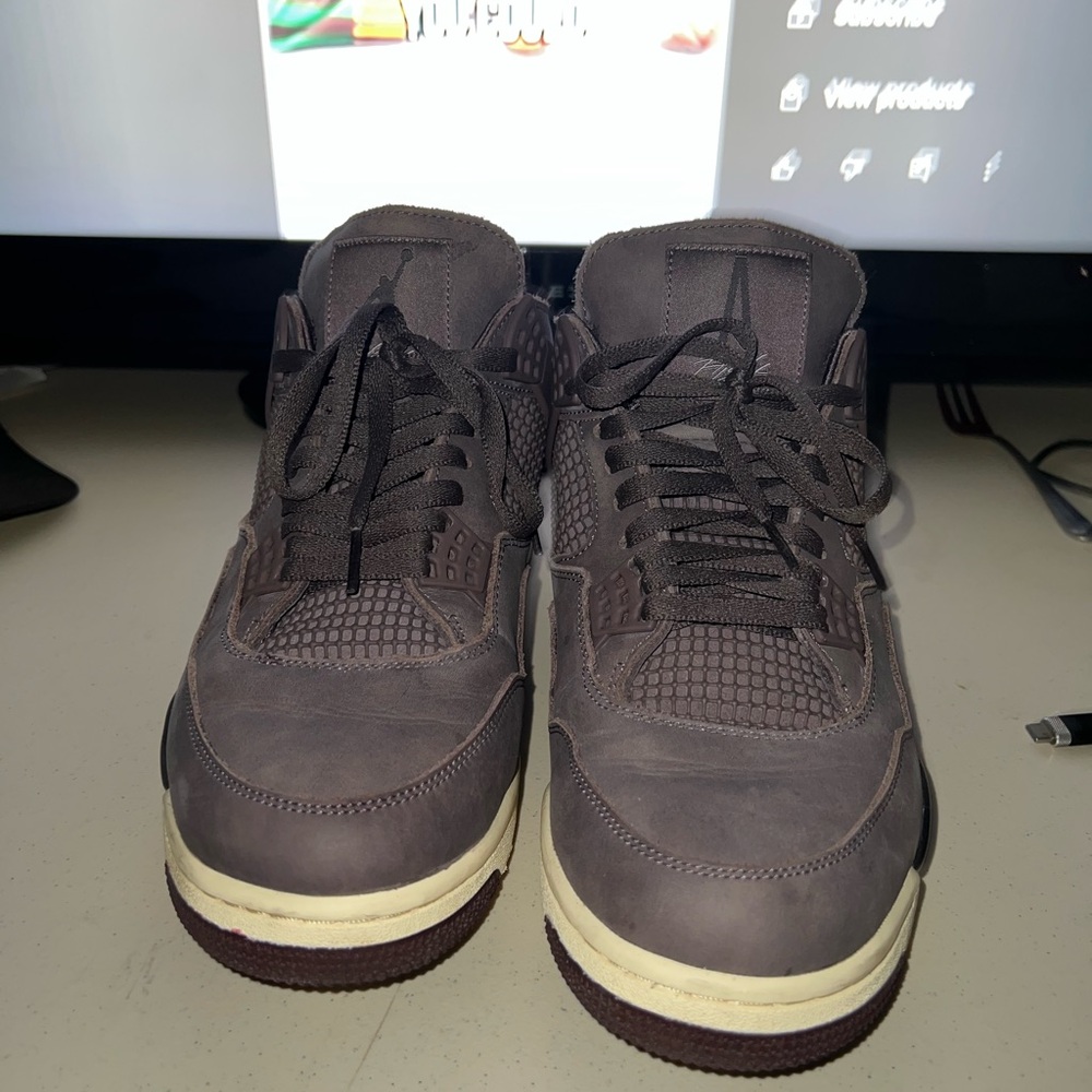 Jordan Sneakers in Dark Brown and Cream - Picture 1 of 4